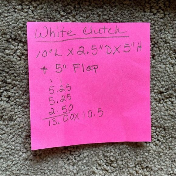 Sewing Project - White Clutch - Picture 2 of 6